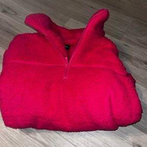 Hot pink quarter zip